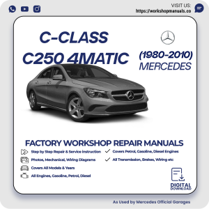 Mercedes C-Class C250 4Matic Workshop Repair Manual 1980-2010 PDF Download