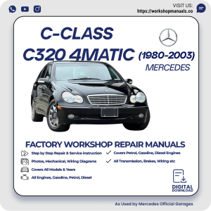 Mercedes C-Class C320 4Matic Sport Workshop Repair Manual 1980-2003 PDF Download