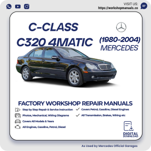 Mercedes C-Class C320 4Matic Workshop Repair Manual 1980-2004 PDF Download