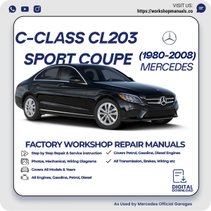 Mercedes C-Class CL203 Sport Coupe Workshop Repair Manual 1980-2008 PDF Download