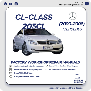 Mercedes CL-Class 203CL Workshop Repair Manual 2000-2008 PDF Download