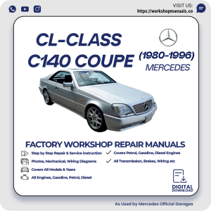 Mercedes CL-Class C140 Coupe Workshop Repair Manual 1980-1996 PDF Download