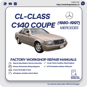 Mercedes CL-Class C140 Coupe Workshop Repair Manual 1980-1997 PDF Download