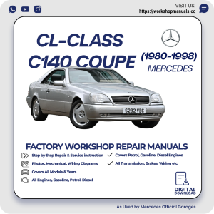 Mercedes CL-Class C140 Coupe Workshop Repair Manual 1980-1998 PDF Download