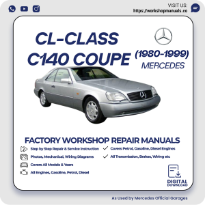 Mercedes CL-Class C140 Coupe Workshop Repair Manual 1980-1999 PDF Download