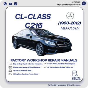 Mercedes CL-Class C216 Workshop Repair Manual 1980-2012 PDF Download