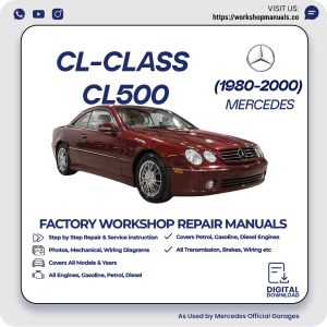 Mercedes CL-Class CL500 Workshop Repair Manual 1980-2000 PDF Download