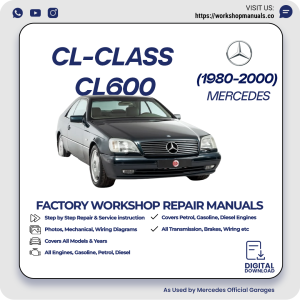 Mercedes CL-Class CL600 Workshop Repair Manual 1980-2000 PDF Download