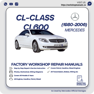 Mercedes CL-Class CL600 Workshop Repair Manual 1980-2006 PDF Download