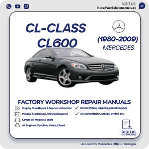Mercedes CL-Class CL600 Workshop Repair Manual 1980-2009 PDF Download