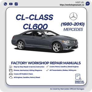 Mercedes CL-Class CL600 Workshop Repair Manual 1980-2010 PDF Download