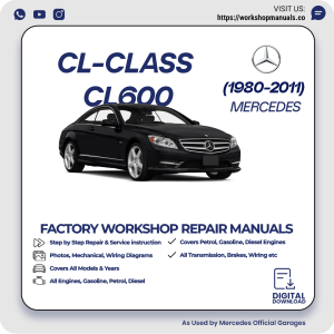 Mercedes CL-Class CL600 Workshop Repair Manual 1980-2011 PDF Download