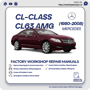 Mercedes CL-Class CL63 AMG Workshop Repair Manual 1980-2008 PDF Download