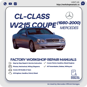 Mercedes CL-Class W215 Coupe Workshop Repair Manual 1980-2000 PDF Download