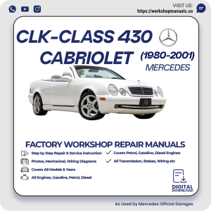 Mercedes CLK-Class 430 Cabriolet Workshop Repair Manual 1980-2001 PDF Download