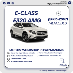 Mercedes E-Class E320 AMG Workshop Repair Manual 2003-2007 PDF Download
