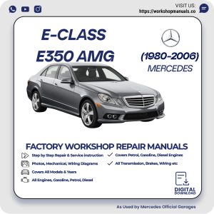 Mercedes E-Class E350 AMG Workshop Repair Manual 1980-2006 PDF Download