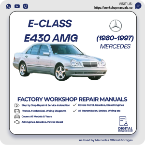 Mercedes E-Class E430 AMG Workshop Repair Manual 1980-1997 PDF Download