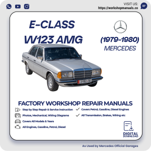 Mercedes E-Class W123 AMG Workshop Repair Manual 1979-1980 PDF Download