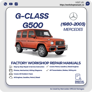 Mercedes G-Class G500 Workshop Repair Manual 1980-2003 PDF Download