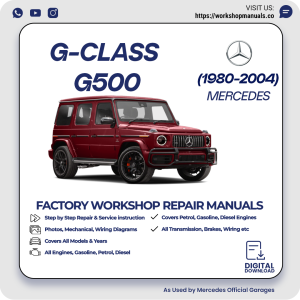 Mercedes G-Class G500 Workshop Repair Manual 1980-2004 PDF Download
