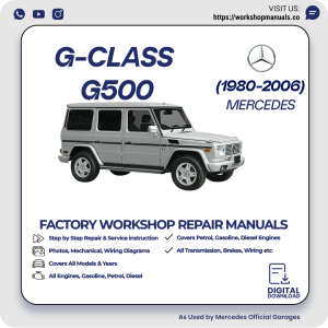 Mercedes G-Class G500 Workshop Repair Manual 1980-2006 PDF Download