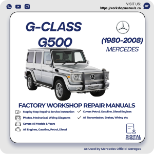 Mercedes G-Class G500 Workshop Repair Manual 1980-2008 PDF Download