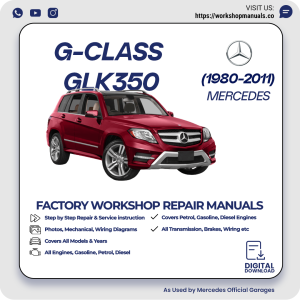 Mercedes G-Class GLK350 Workshop Repair Manual 1980-2011 PDF Download