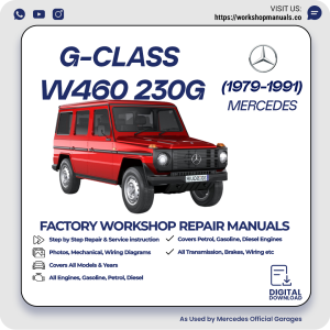 Mercedes G-Class W460 230G Workshop Repair Manual 1979-1991 PDF Download
