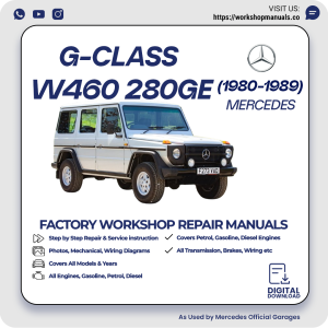 Mercedes G-Class W460 280GE Workshop Repair Manual 1980-1989 PDF Download