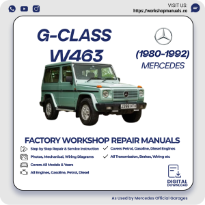 Mercedes G-Class W463 Workshop Repair Manual 1980-1992 PDF Download