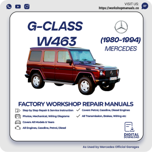 Mercedes G-Class W463 Workshop Repair Manual 1980-1994 PDF Download