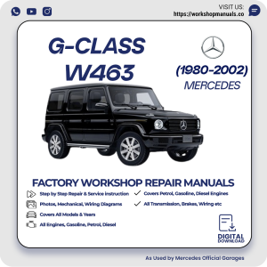 Mercedes G-Class W463 Workshop Repair Manual 1980-2002 PDF Download