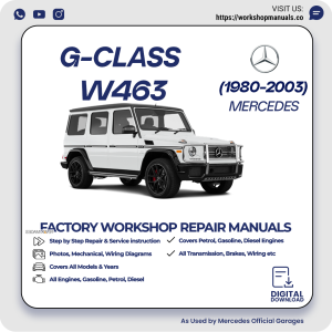 Mercedes G-Class W463 Workshop Repair Manual 1980-2003 PDF Download