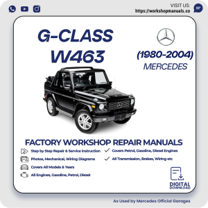 Mercedes G-Class W463 Workshop Repair Manual 1980-2004 PDF Download