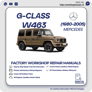 Mercedes G-Class W463 Workshop Repair Manual 1980-2005 PDF Download