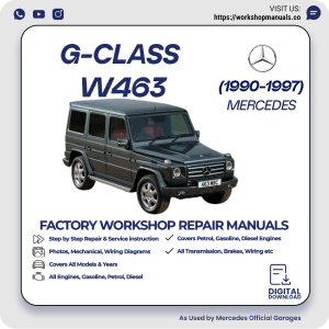 Mercedes G-Class W463 Workshop Repair Manual 1990-1997 PDF Download
