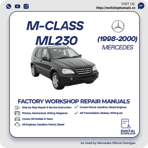 Mercedes M-Class ML230 Workshop Repair Manual 1998-2000 PDF Download