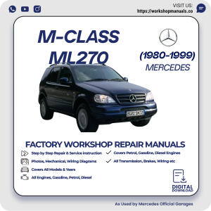 Mercedes M-Class ML270 Workshop Repair Manual 1980-1999 PDF Download