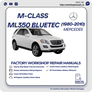 Mercedes M-Class ML350 BlueTEC Workshop Repair Manual 1980-2010 PDF Download