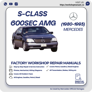 Mercedes S-Class 600SEC AMG Workshop Repair Manual 1980-1993 PDF Download
