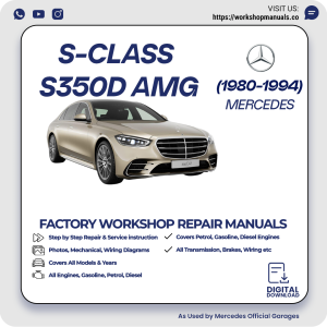 Mercedes S-Class S350D AMG Workshop Repair Manual 1980-1994 PDF Download