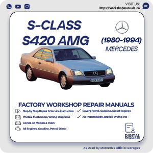 Mercedes S-Class S420 AMG Workshop Repair Manual 1980-1994 PDF Download