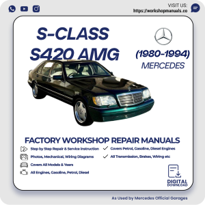 Mercedes S-Class S420 AMG Workshop Repair Manual 1980-1994 PDF Download