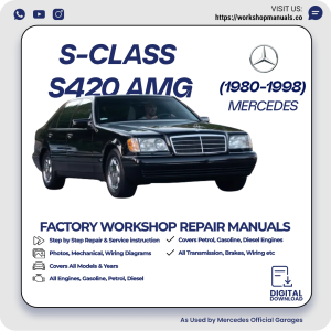 Mercedes S-Class S420 AMG Workshop Repair Manual 1980-1998 PDF Download