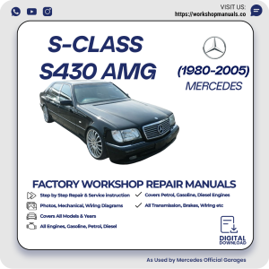 Mercedes S-Class S430 AMG Workshop Repair Manual 1980-2005 PDF Download