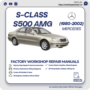 Mercedes S-Class S500 AMG Workshop Repair Manual 1980-2002 PDF Download