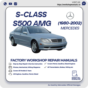 Mercedes S-Class S500 AMG Workshop Repair Manual 1980-2002 PDF Download