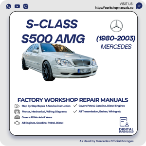 Mercedes S-Class S500 AMG Workshop Repair Manual 1980-2003 PDF Download