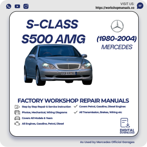 Mercedes S-Class S500 AMG Workshop Repair Manual 1980-2004 PDF Download